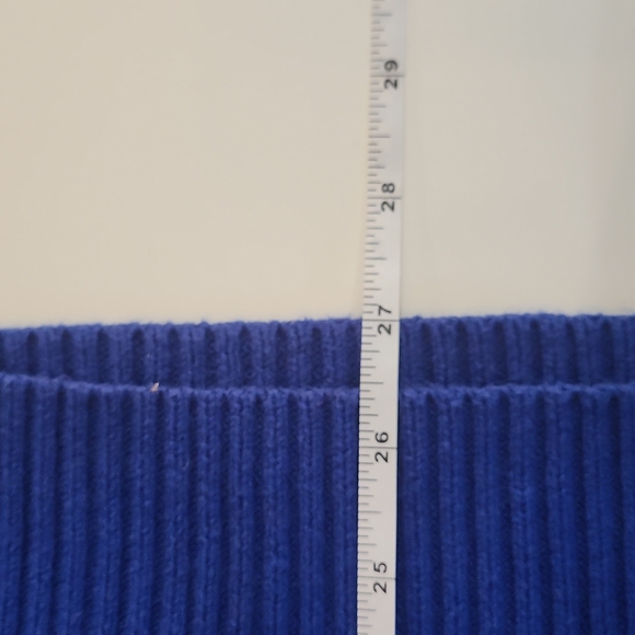 Pre-owned Blue Woman Within Long Sleeve V-Neck Sweater - Picture 9 of 11